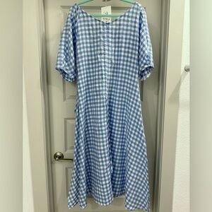 Vintage Gingham Checked Dress